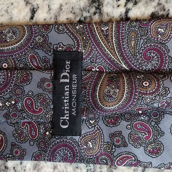 Christian Dior Monsieur Silk Vintage Tie 58" - Picture 9 of 12